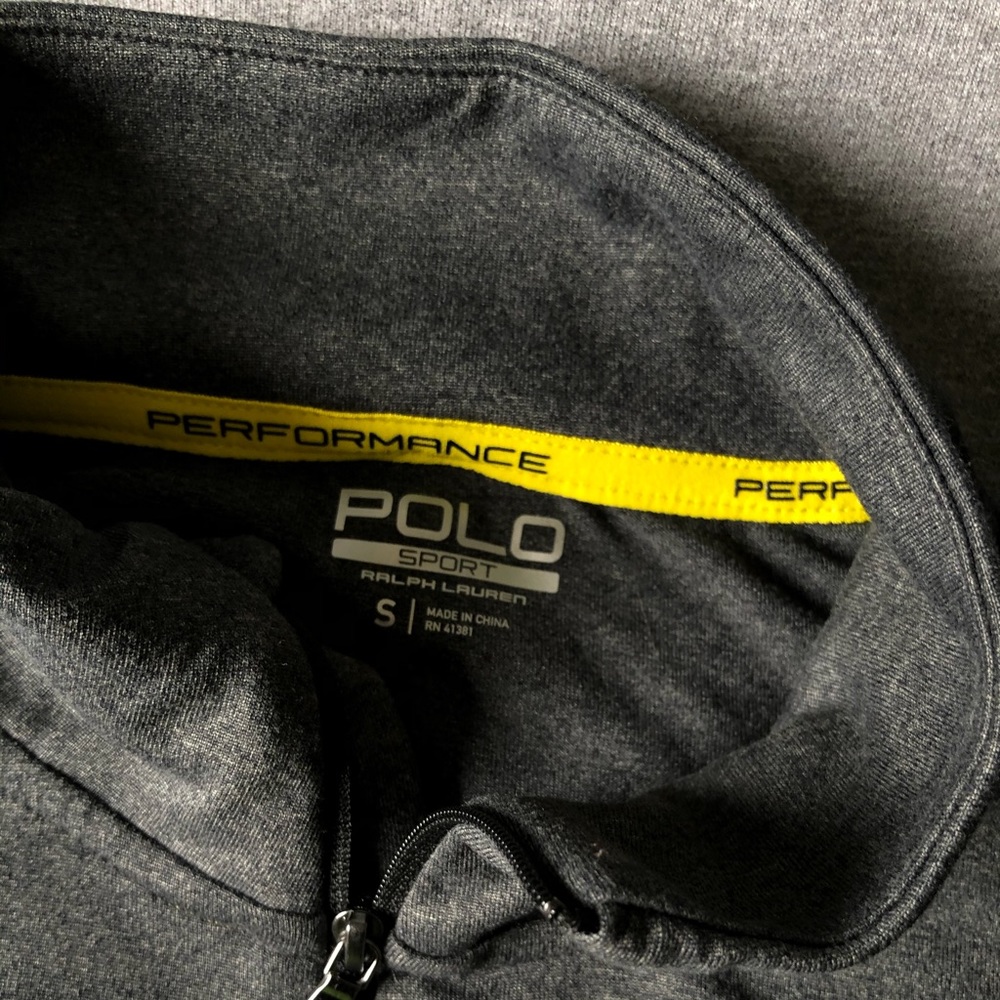 Long Sleeve 1/4 Zip Polo Sport Shirt - Picture 5 of 6
